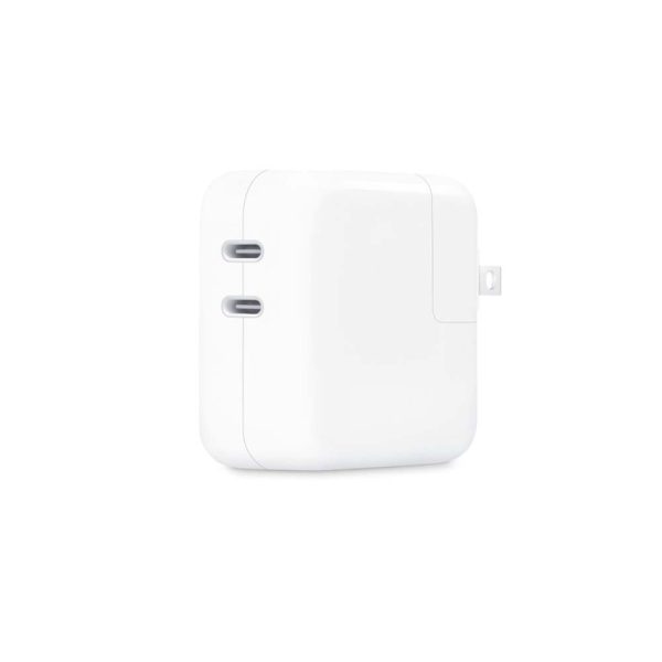 Apple 35W Dual USB-C Port Power Adapter UK - White / MNWP3